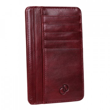 Portefeuille "SLIMI1" type étui cuir véritable TRAVEL-CITY 14x9 cm