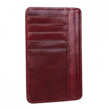 Portefeuille "SLIMI1" type étui cuir véritable TRAVEL-CITY 14x9 cm