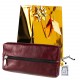 Grande trousse en cuir, organisateur, crayons stylos "ARCHI" 100% CUIR 21 x 11 cm -Trousses Scolaires, Etudiants, Dessinateurs