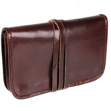 Pochette blague à tabac "TABACO" 100% CUIR, sac étui à tabac Cuir Véritable 15,5 x 10 cm - Produit haute qualité