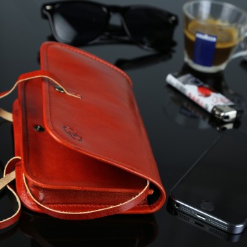 Pochette blague à tabac "TABACO" 100% CUIR, sac étui à tabac Cuir Véritable 15,5 x 10 cm - Produit haute qualité