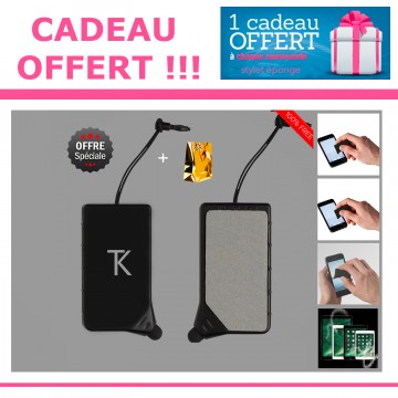 Portefeuille cuir noir TK243 / PACK cadeau Noël, une Fête, un Anniversaire