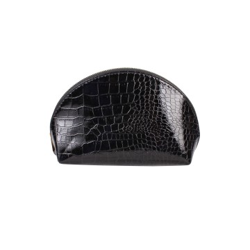 Grande trousse de voyage toillete cosmétique Cuir noir UNISEXE N°112