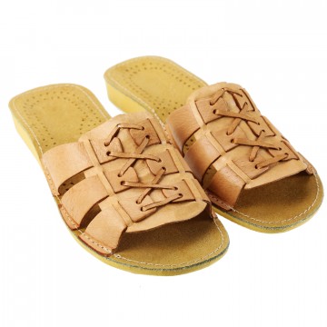 Chaussons sandales pour femme cuir naturel JANEX9