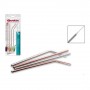 set de 4 pailles en acier avec nettoyant quttin