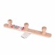 cintre 3 boutons en bois 37x4,5x6cm en bois