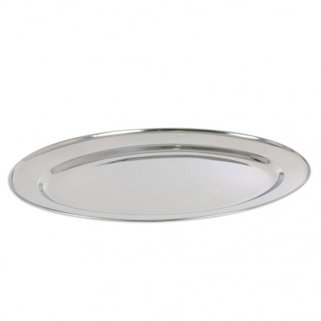 Plateau Inox, plat fontaine ovale 40cm lumière inox privilège