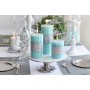 Bougies "HOMELY"Lot 3 PCS Bougies décoratives TURQUOISE