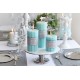 Bougies "HOMELY"Lot 3 PCS Bougies décoratives BLEU