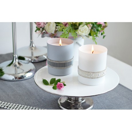 Bougies "CRYSTAL GLASS " Bougies parfumées BLANC