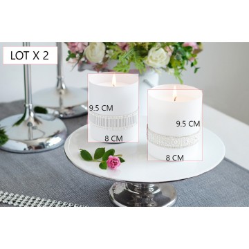 Bougies "CRYSTAL GLASS " Bougies parfumées BLANC