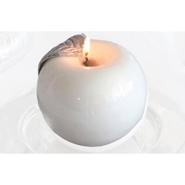 Bougie  POMME" diamètre 10 cm GRIS