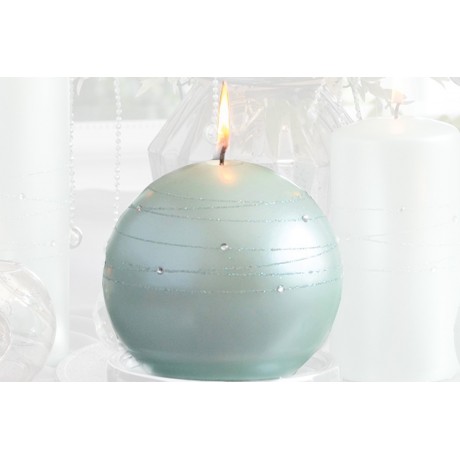 Bougie Ronde "ONYX" diamètre 12 cm VERT