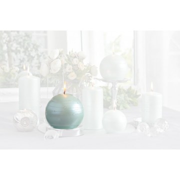 Bougie Ronde "ONYX" diamètre 12 cm VERT