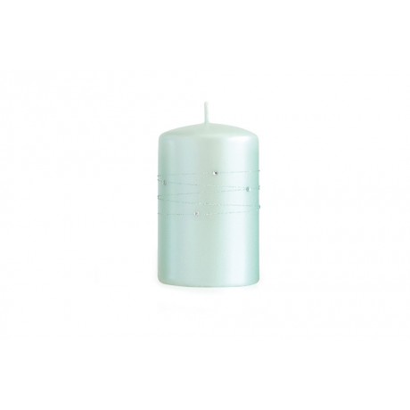 Bougie Cylindrique "ONYX" 10x7cm  VERT