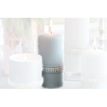 Bougie Cylindrique "LAURA" 14x7 cm GRIS