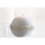 Bougie Ronde CANDLE Mariage  diamètre 12 cm BLANC