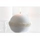 Bougie Ronde CANDLE Mariage  diamètre 12 cm BLANC