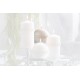 Bougie Ronde CANDLE Mariage  diamètre 12 cm BLANC