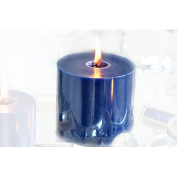 Bougie Cylindrique  "GLASS SCENTED0 CANDLE" 8x7 cm BLEU