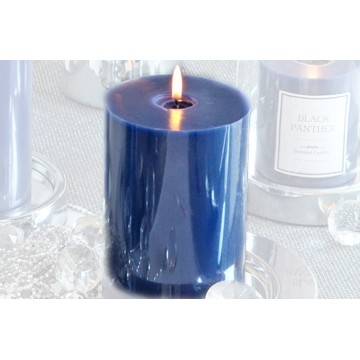 Bougie Cylindrique  "GLASS SCENTED0 CANDLE" 13x7 cm BLEU