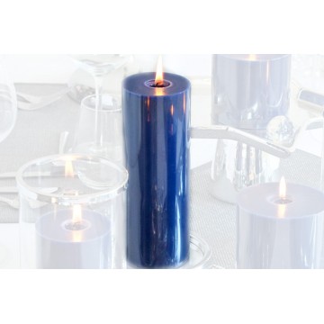 Bougie Cylindrique "GLASS SCENTED0 CANDLE" 19x7 cm BLEU