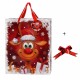 Sac cadeau de Noël "renne drôle" 26x32