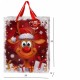 Sac cadeau de Noël "renne drôle" 26x32