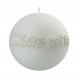 Bougie Ronde CANDLE Mariage  diamètre 10 cm BLANC