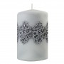 Bougie Cylindrique  "Venezia" 7X10 cm BLANC