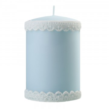 Bougie Cylindrique "GLASS SCENTED CANDLE BABY" 7X10 cm BLEU