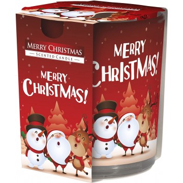 Bougie parfumée 120g Cire 7x8cm 22h Noel