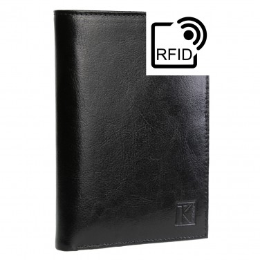 BEST-SELLER TK01 - Portefeuille cuir noir / Portefeuille homme / 15x11 / RFID