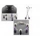 Collier chaine Argent 925 Cristaux violet N634