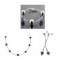 Collier chaine Argent 925 Cristaux violet N634