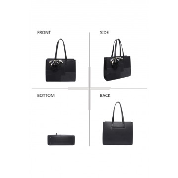Sac à main femme   + Cadeau surprise, Sac Cabas Femmes PU Cuir ECO Grand Sac a Main Travail Cours Lycee Bandouliere