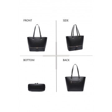 Sac à main femme   + Cadeau surprise, Sac Cabas Femmes PU Cuir ECO Grand Sac a Main Travail Cours Lycee Bandouliere