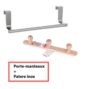 patere inox placard 23cm