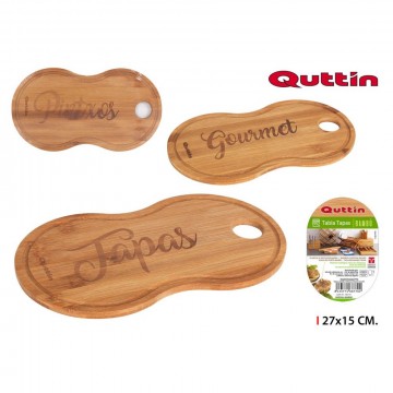 Tapas de table en bambou 27x15cm 3suits Quttin