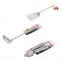 Spatule de cuisine en Inox + Presse Ail en acier+ Louche en INOX 30cm