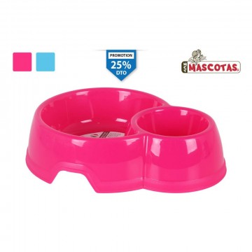 mangeoire double pet deco 750ml mct pet