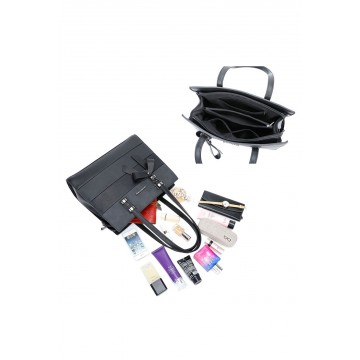 Sac à main femme   + Cadeau surprise, Sac Cabas Femmes PU Cuir ECO Grand Sac a Main Travail Cours Lycee Bandouliere