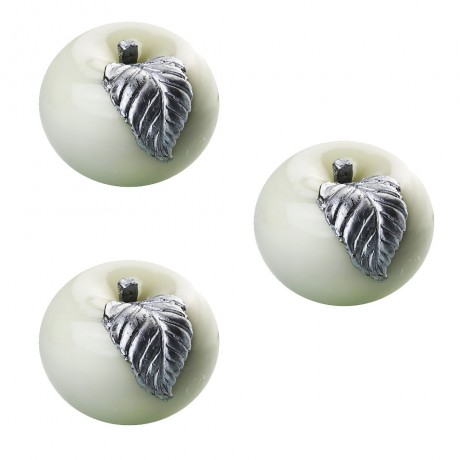 Bougie  POMME" diamètre 10 cm GRIS