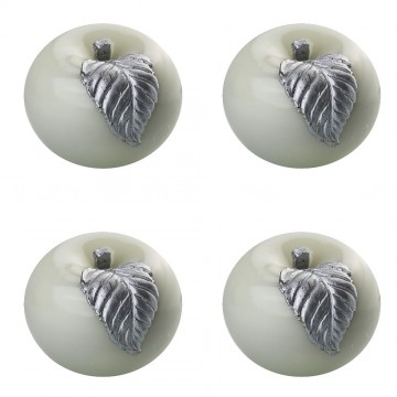 Bougie  POMME" diamètre 10 cm GRIS