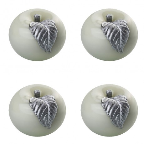 Bougie  POMME" diamètre 10 cm GRIS