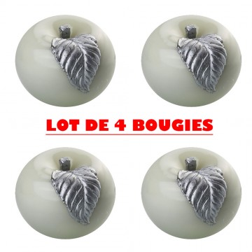 Bougie  POMME" diamètre 10 cm GRIS