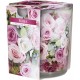 Bougie parfumée 120g cire 7x8cm 22h ROSE