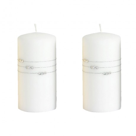 Bougie  " KOLIA" 10x7 cm Bougie décoratives BLANC