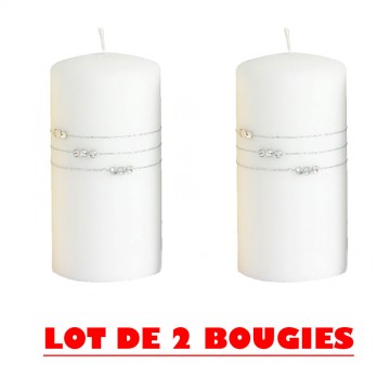 Bougie  " KOLIA" 10x7 cm Bougie décoratives BLANC