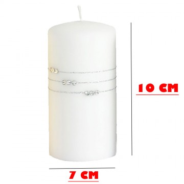 Bougie  " KOLIA" 10x7 cm Bougie décoratives BLANC